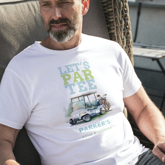 Golf Volwassen Verjaardag Gepersonaliseerd T-shirt