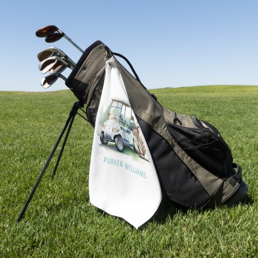 Golf Volwassen Verjaardag Golfhanddoek (Groen)