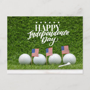 Golf voor 4 juli HAPPY Independence Day America Briefkaart