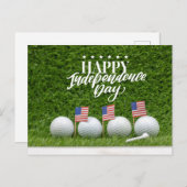 Golf voor 4 juli HAPPY Independence Day America Briefkaart (Voorkant / Achterkant)