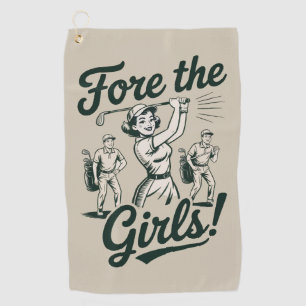 Golf voor de meisjes Schattig grappig golfen dames Golfhanddoek