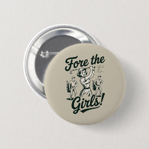 Golf voor de meisjes Schattig grappig golfen dames Ronde Button 5,7 Cm