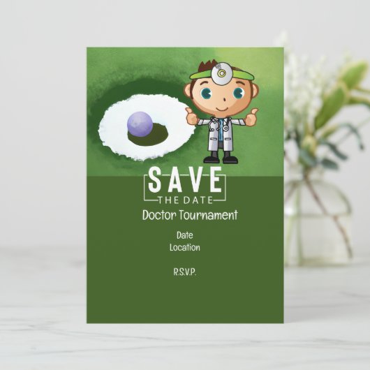 Golf voor Doctor Golfer Party grappig Kaart (Staand voorkant)