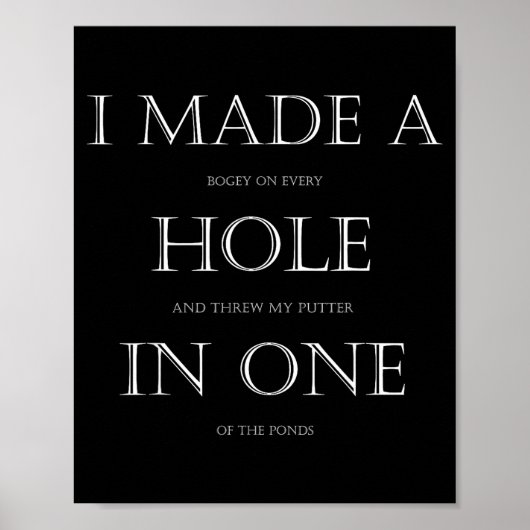 Golf voor golfer Funny Golfen Poster (Voorkant)