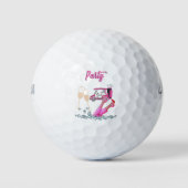 Golf voor vrouw golfer roze thema Party Golfballen (Voorkant)