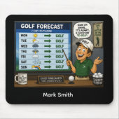 Golf Voorspelling Grappige Golf Uitdrukking Muisma Muismat (Voorkant)