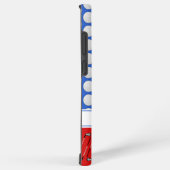 Golf-vormig patroon, aangepaste naam rood blauw samsung galaxy hoesje (Rechterkant)
