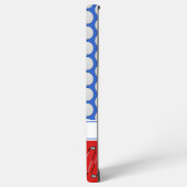 Golf-vormig patroon, aangepaste naam rood blauw samsung galaxy hoesje (Linkerkant)