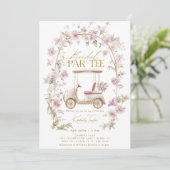 Golf Vrijgezellenfeest Bruids Par-t-shirt Uitnodig Kaart (Staand voorkant)