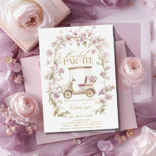 Golf Vrijgezellenfeest Bruids Par-t-shirt Uitnodig Kaart