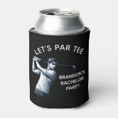 Golf vrijgezellenfeest Elegant Zwart Blikjeskoeler (Blikje Voorkant)