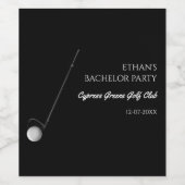 Golf vrijgezellenfeest Golfgolf Golfer minimaal st Wijn Etiket (Enkel label)