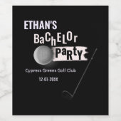 Golf vrijgezellenfeest Golfgolf Golfer minimaal st Wijn Etiket (Enkel label)