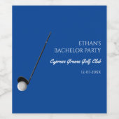 Golf vrijgezellenfeest Golfgolf Golfer minimaal st Wijn Etiket (Enkel label)