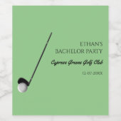 Golf vrijgezellenfeest Golfgolf Golfer minimaal st Wijn Etiket (Enkel label)