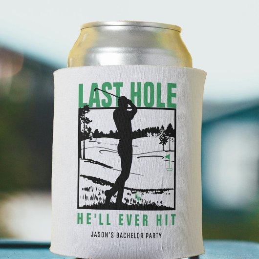 Golf vrijgezellenfeest grappig laatste gat dat hij blikjeskoeler