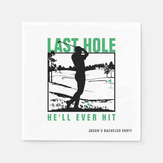 Golf vrijgezellenfeest grappig laatste gat dat hij servet (Voorkant)