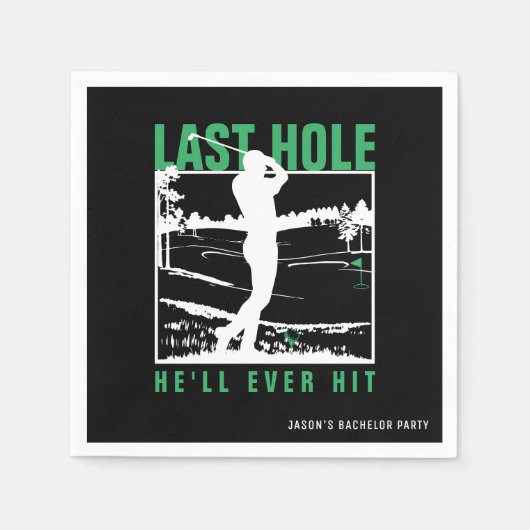 Golf vrijgezellenfeest grappig laatste gat dat hij servet (Voorkant)