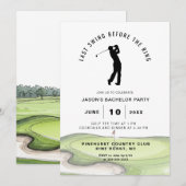 Golf vrijgezellenfeest kaart (Voorkant / Achterkant)