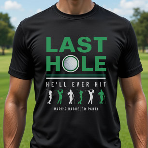 Golf vrijgezellenfeest laatste gat dat hij ooit zw t-shirt