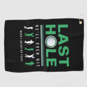 Golf vrijgezellenfeest Laatste Hole Die Hij Ooit S Golfhanddoek (Horizontaal)