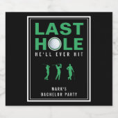 Golf vrijgezellenfeest Laatste hole die hij ooit z Bier Etiket (Enkel label)