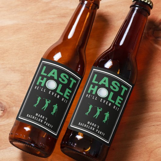 Golf vrijgezellenfeest Laatste hole die hij ooit z Bier Etiket