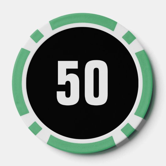 Golf vrijgezellenfeest laatste hole poker chips (Achterkant)