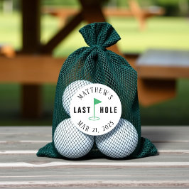 Golf vrijgezellenfeest Laatste Hole Ronde Sticker