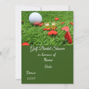 Golf Vrijgezellenfeest met golfbal Save the Date Kaart