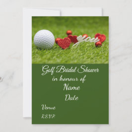 Golf Vrijgezellenfeest met golfbal Save the Date Kaart