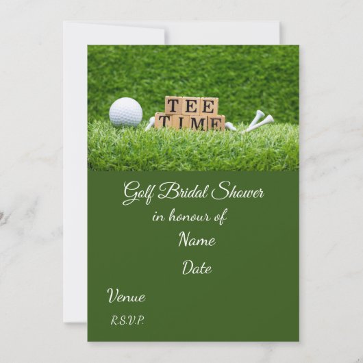 Golf Vrijgezellenfeest met golfbal Save the Date Kaart (Voorkant)