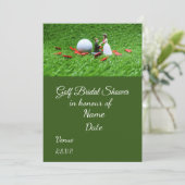 Golf Vrijgezellenfeest met golfbal Save the Date Kaart (Staand voorkant)