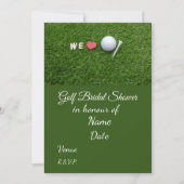 Golf Vrijgezellenfeest met golfbal Save the Date Kaart (Voorkant)