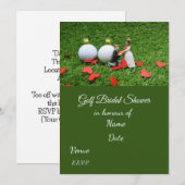 Golf Vrijgezellenfeest met golfbal Save the Date Kaart (Voorkant / Achterkant)