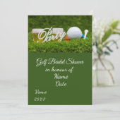 Golf Vrijgezellenfeest met golfbal Save the Date Kaart (Staand voorkant)