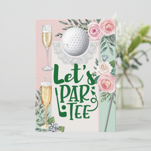 Golf Vrijgezellenfeest met golfbal voor Bride Golf Kaart (Staand voorkant)