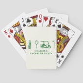 Golf vrijgezellenfeest pokerkaarten (Achterkant)