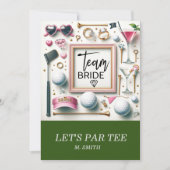 Golf Vrijgezellenfeest thema met golfbal Kaart (Voorkant)