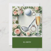 Golf Vrijgezellenfeest thema met golfbal Kaart (Voorkant)