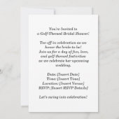 Golf Vrijgezellenfeest thema met golfbal Kaart (Achterkant)