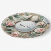 Golf Vrijgezellenfeest thema met golfbal Papieren Bordje (Gekanteld)