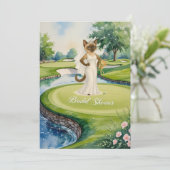 GOLF VRIJGEZELLENFEEST voor Cat Lover golfer Kaart (Staand voorkant)