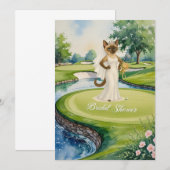 GOLF VRIJGEZELLENFEEST voor Cat Lover golfer Kaart (Voorkant / Achterkant)