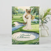 GOLF VRIJGEZELLENFEEST voor Cat Lover golfer Kaart (Staand voorkant)