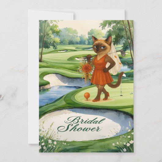 GOLF VRIJGEZELLENFEEST voor Cat Lover golfer Kaart (Voorkant)