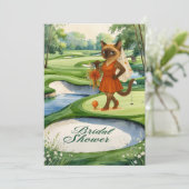 GOLF VRIJGEZELLENFEEST voor Cat Lover golfer Kaart (Staand voorkant)