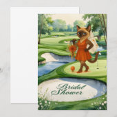 GOLF VRIJGEZELLENFEEST voor Cat Lover golfer Kaart (Voorkant / Achterkant)