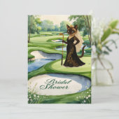 GOLF VRIJGEZELLENFEEST voor Cat Lover golfer Kaart (Staand voorkant)