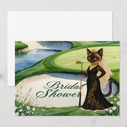 GOLF VRIJGEZELLENFEEST voor Cat Lover golfer Kaart (Voorkant / Achterkant)